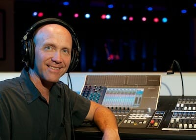 Doug with his audio setup